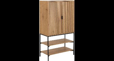 Wandkast Juna Naturel Metaal - Giga Living