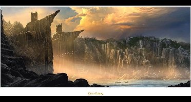 WETA Workshop Lord of the Rings Art Print The Argonath - Pillars of the Kings 59 x 30 cm Poster & Wallscrolls