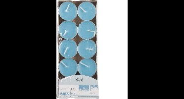 Arti Casa Geurtheelichtjes - 10x stuks - oceaan - blauw - was/paraffine - 3,5 uur