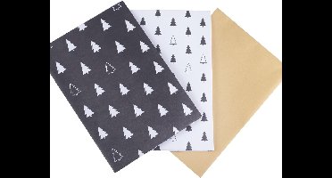 Kerst Cadeaupapier: zwart, wit en kraft