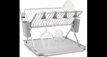 Brabantia SinkSide Afdruiprek - Inklapbaar - met Bestekhouder - Mid Grey