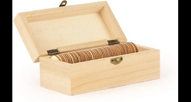 Graine Creative houten kistje met harten - creatief speelgoed 15x6x7 cm.