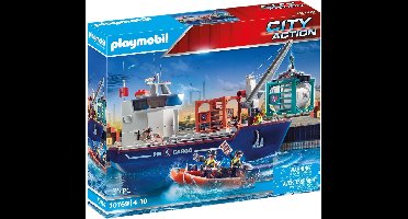 PLAYMOBIL City Action Cargo Groot containerschip met douaneboot - 70769