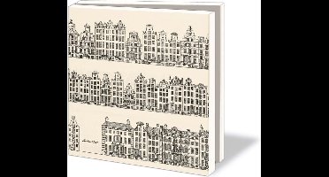 Kaartenmapje met env, vierkant: Grachtenpandjes, Caspar Philips Jacobszoon