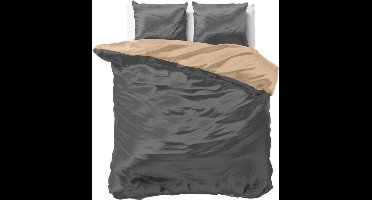 Dreamhouse Twee Kleuren Beauty Skin Care Dekbedovertrekset - Lits-Jumeaux - 240x200/220 + 2 kussenslopen 60x70 - Antraciet/Taupe
