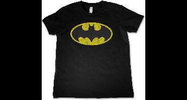 DC Comics Batman Kinder Tshirt -L- Distressed Logo Zwart