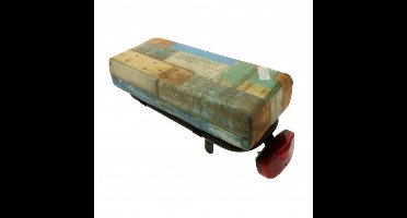 HOOODIE Big Cushie - Fietskussen Bagagedrager - Driftwood - Blauw - Groen - Kussentje fietsstoeltje