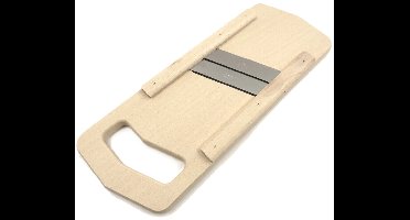 Natuurlijker leven - Houten Mandoline - Koolsnijder - 2 Roestvrijstalen Messen - 28 x 10 cm