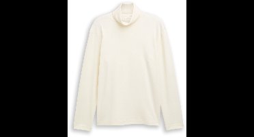 Tom Tailor - Basic shirt met col - Maat XXL - Gardenia White