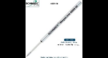 Schmidt Space Pen - Penvulling - Pen - Vulling - Refill - Medium - Zwart - Black - Drukvulling - Los Verpakt - Geschikt voor Fisher Space Pen - 1 Stuks - Los Verpakt