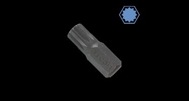 M8 Spline Bit met 10mm Hex Opname uit S2 Staal