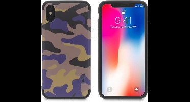 UNIQ Accessory iPhone X-Xs Hard Case Backcover Legerprint - Blauw