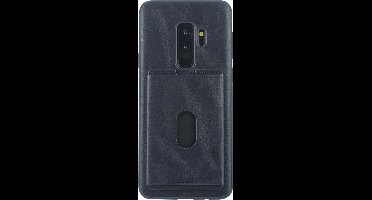 UNIQ Accessory Galaxy S9 Plus Kunstleer Backcover hoesje met portemonnee - Zwart (G965)