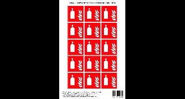 Pictogram sticker F014 - Op afstand te activeren station - 50x50mm - 15 stickers op 1 vel