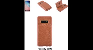 UNIQ Accessory Galaxy S10e Kunstleer Backcover hoesje - Bruin (S10e)