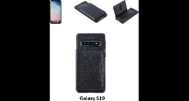 UNIQ Accessory Galaxy S10 Kunstleer Backcover hoesje - Zwart (S10)