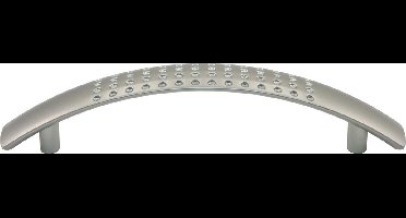 Starx Greep perfo - gebogen - 96mm - RVS-kleur