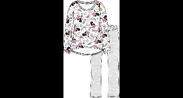 Minnie mouse pyjama - wit - grijs - maat 116 / 6 jaar