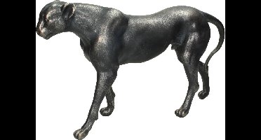 Beeld - Luipaard - Wants&Needs - Ornament - Leopard - Polyresin - Zwart - 39.5 X 11 X 22.5