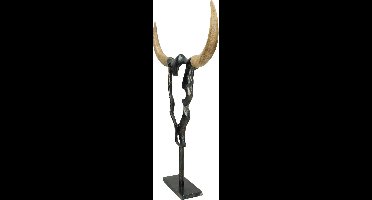 Wants&Needs Ornament Skull Aluminium Zwart 46 X 8 X 60