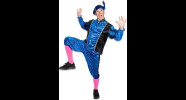 piet velours blauw / zwart mt S