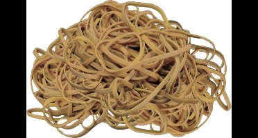 1 kg - Elastiek - naturel - diameter 35mm - breedte 3 mm - in zak - ca 1850 stuks