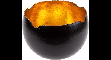 Cosy @ Home Theelichthouder Zwart D15xh15cm Rond Met