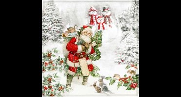 Kerst Kerstmis Christmas Noël Servetten Filip 40x40cm dessin 1 Verpakt per 1 stuks