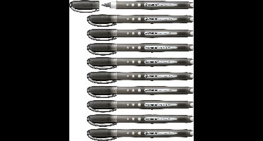 STABILO worker+ colorful - Rollerball Pen 0.5 mm - Zwart - Doos 10 stuks