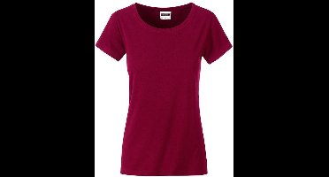 James and Nicholson Dames/dames Basic Organic Katoenen T-Shirt (Wijn)