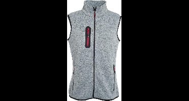 James and Nicholson Dames/dames Gebreid Vlies Vest (Lichtgrijs Melange/Rood)