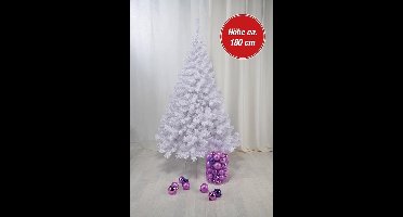 Haushalt 55591 - Kerstboom WIT - 180 cm hoog - met metaalstandaard