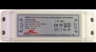 LED Transformator 10W 12V DC IP20 CV Dimbaar - Ledl