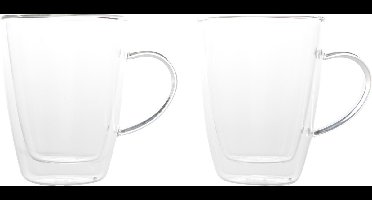 Cosy & Trendy Isolate Beker - Glas - 25cl - Ø 8.5 cm x 11 cm - Set-2 - Dubbelwandig