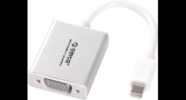 Orico -  Aluminium Mini Displaypoort naar VGA Adapter - HDTV 1920 x 1080P - 17 cm – Zilver