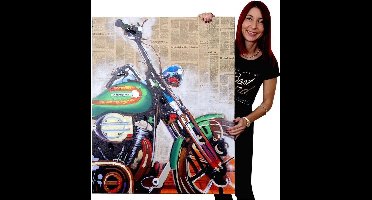 Olieverf schilderij motor