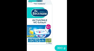 Dr. Beckmann Actieve kool wc-schuim | voor intensieve reinheid in het toilet | met actieve kool | 3 x 100 g (Verpakking kan variëren)
