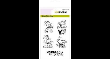 CraftEmotions stempel A6 -tekst Engels you are my sunshine