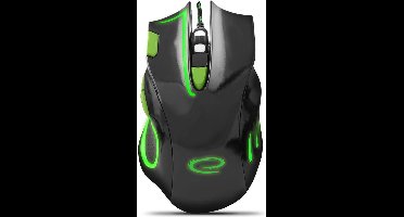 Optische USB Game Muis 7D Hawk met LED - 2400 DPI - Groen