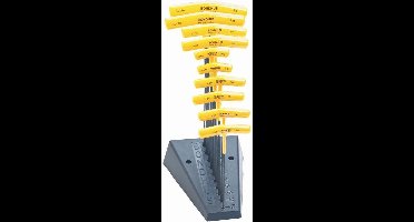 Bondhus T-greep inbusset 3/32-3/8" BTX10ST Kogelkop met kunststof standaard