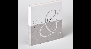 Walther Together - Huwelijksalbum - 28 x 30,5 cm - 50 pagina's - Wit/grijs gelamineerd album met tekst