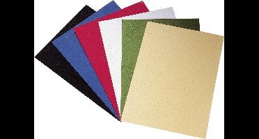 Schutbladen lederlook 250gr. - A4 - wit - 100 stuks