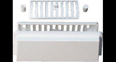Ventilatierooster Wit inbouw 20x7.5cm 3-delig