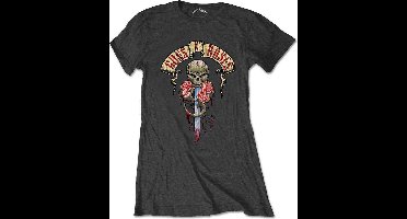 Guns N' Roses - Dripping Dagger Dames T-shirt - L - Grijs