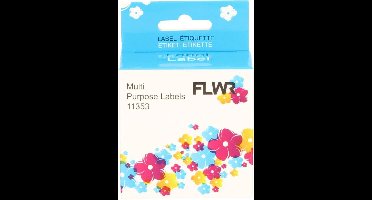 FLWR - Printetiket / 11353 / Wit - Geschikt voor Dymo