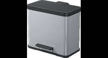 Hailo Öko Duo Plus L Prullenbak - 17L + 9L - Zilver