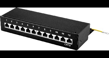 Renkforce 12 poorten Netwerkpatchbox CAT 6 1 HE Ingericht