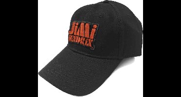 Jimi Hendrix - Orange Stencil Logo Baseball pet - Zwart