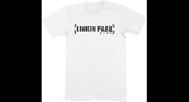 Linkin Park - Bracket Logo Heren T-shirt - XL - Wit