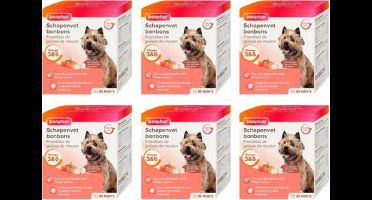 6x Beaphar Schapenvet Bonbons Mini met Zalm - Hondensnack - 245g
